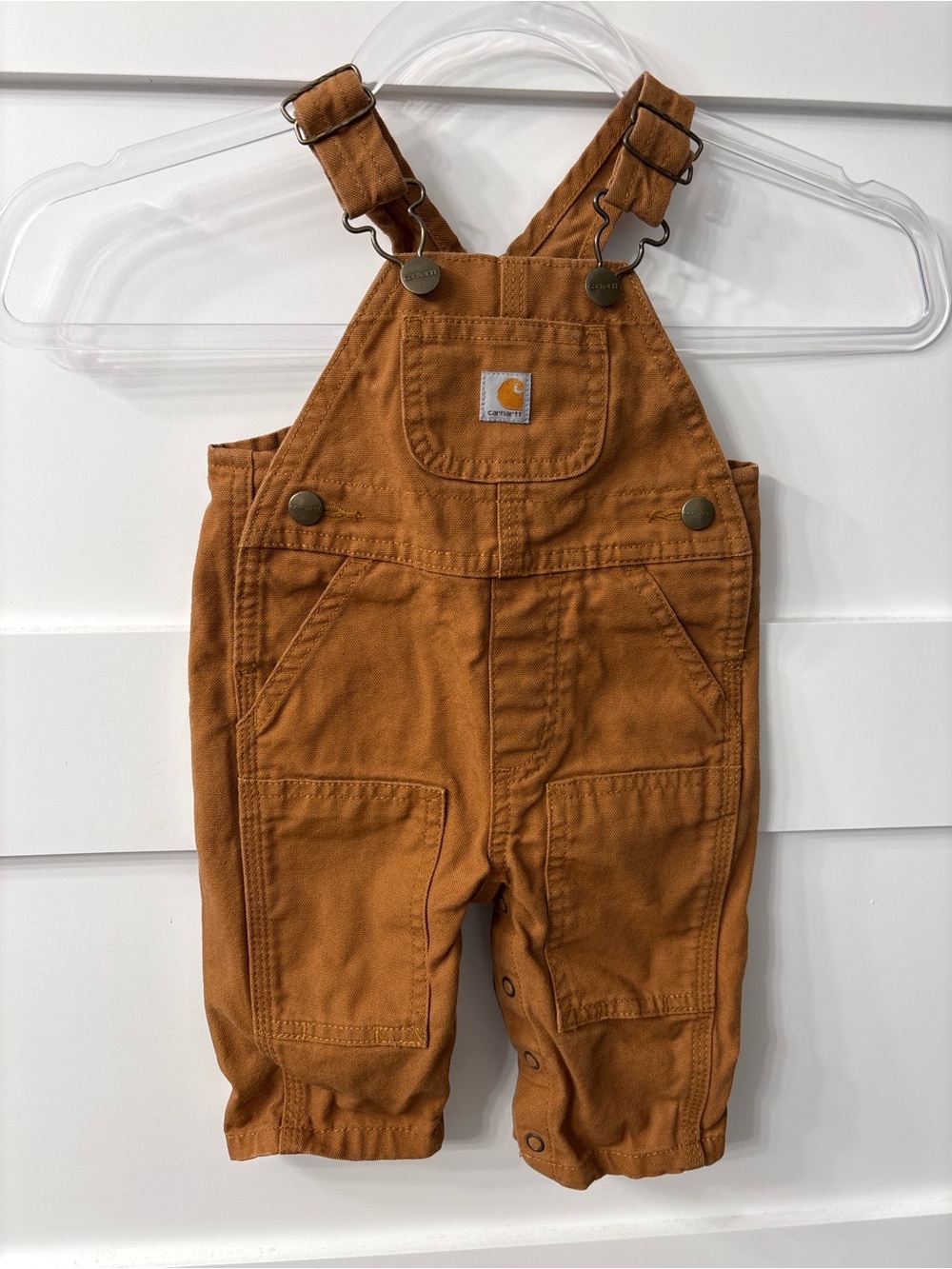Carhartt Kids 100% Cotton Gorpcore Canvas Overalls Size 3 Months